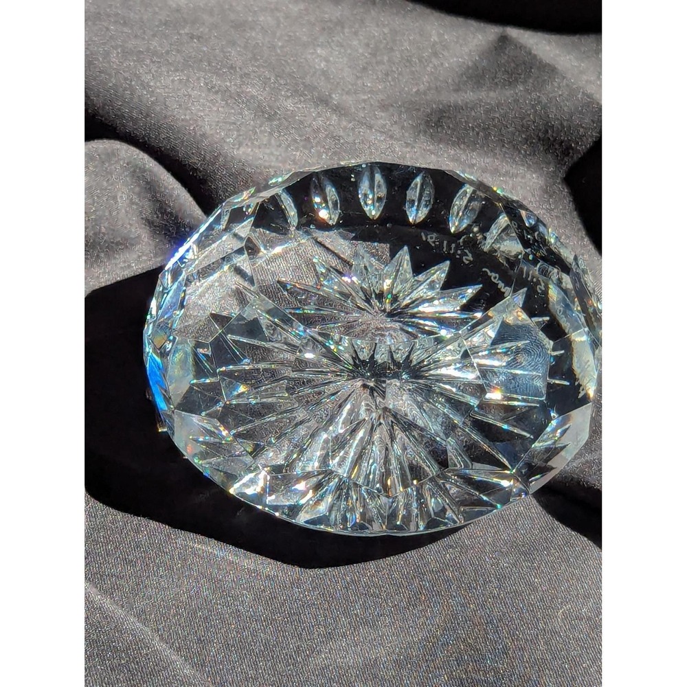 Vintage Waterford Crystal Paperweight, Starburst Cut Glass, Signed 1991 - Picture 11 of 17